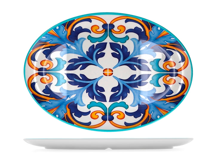 PIATTO MELAMINA DECOR OVALE 53X37,5X3