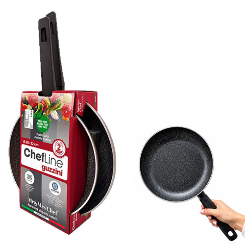 SET 2 PADELLE 28/32 STONE MARRONE MR&MRS CHEF 06758052