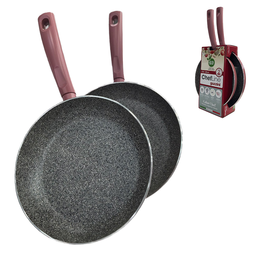 SET 2 PADELLE 24/28 COLOR CHEF ROSA 067417215