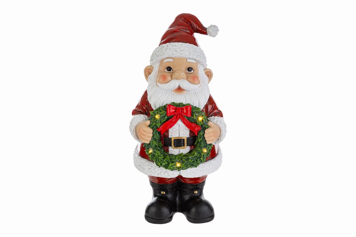 BABBO NATALE RESINA LED 17,5X18 H 38,5