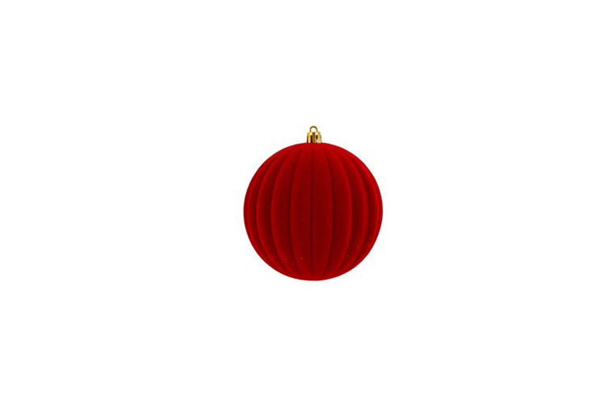 PALLINA PLASTICA VELLUTO "WATERMELON" DIAM.15 ROSSO 39570