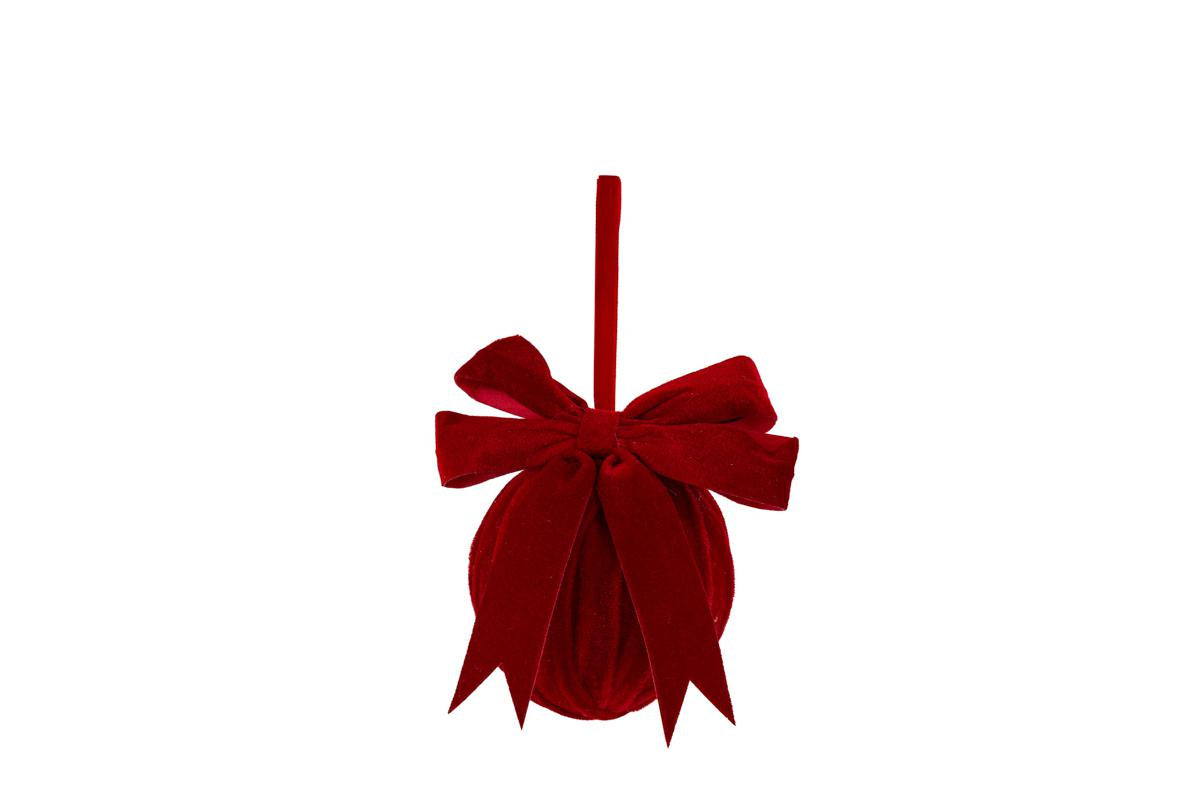 PALLINA FIOCCO VELLUTO ROSSO DIAM.10 39368