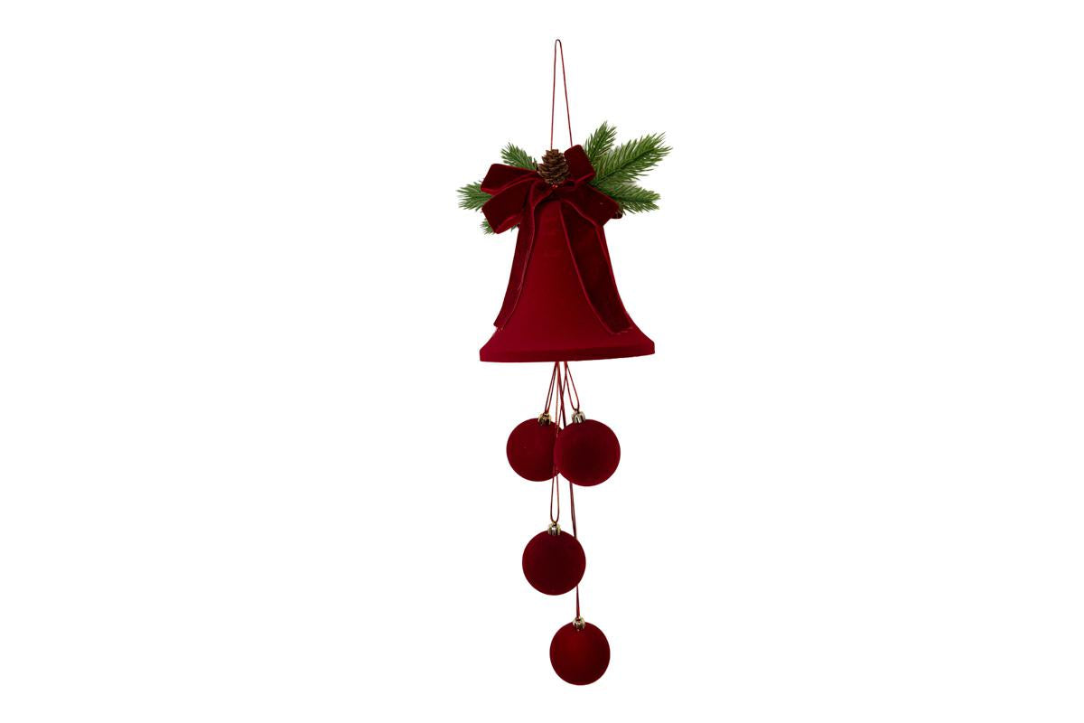 APPENDINO CAMPANA DECORATA BORDEAUX CM.20X50 39403