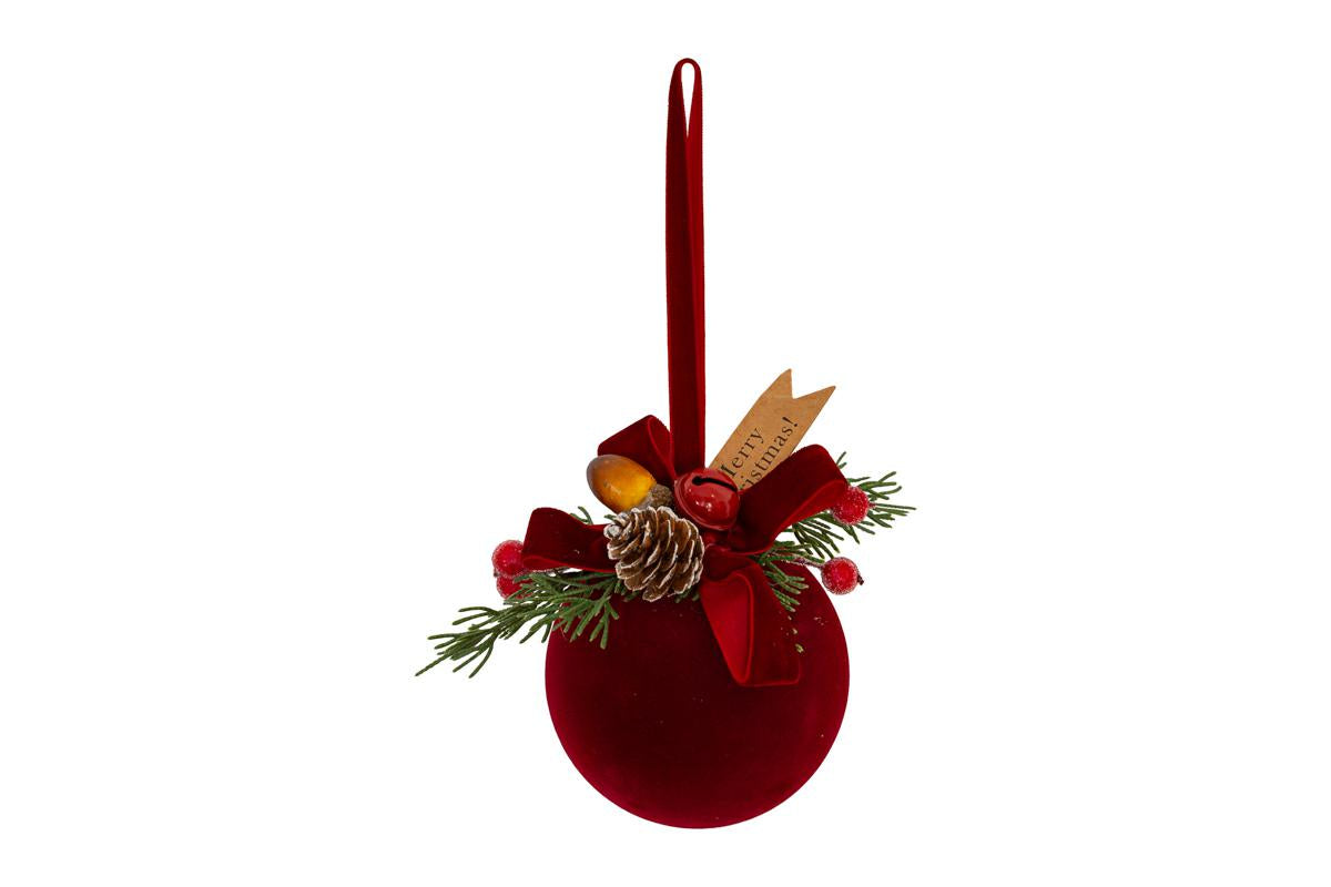 APPENDINO PALLINA DECORATA BORDEAUX DIAM.15 39401