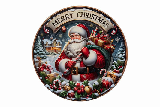VASSOIO NATALIZIO MELAMINA BABBO NATALE DIAM.40 38074