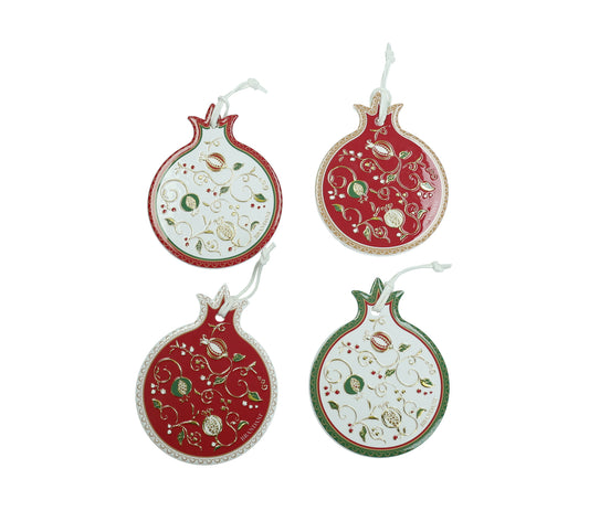 DECORATION TEMPO DI FESTA SET 4 PZ CERAMICA/SUGHERO 82773