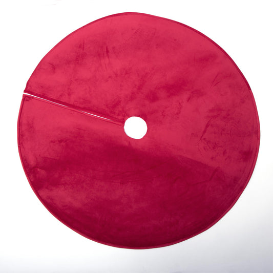 MANTELLO COPRIBASE VELLUTO ROSSO  DIAM.120CM 10010050