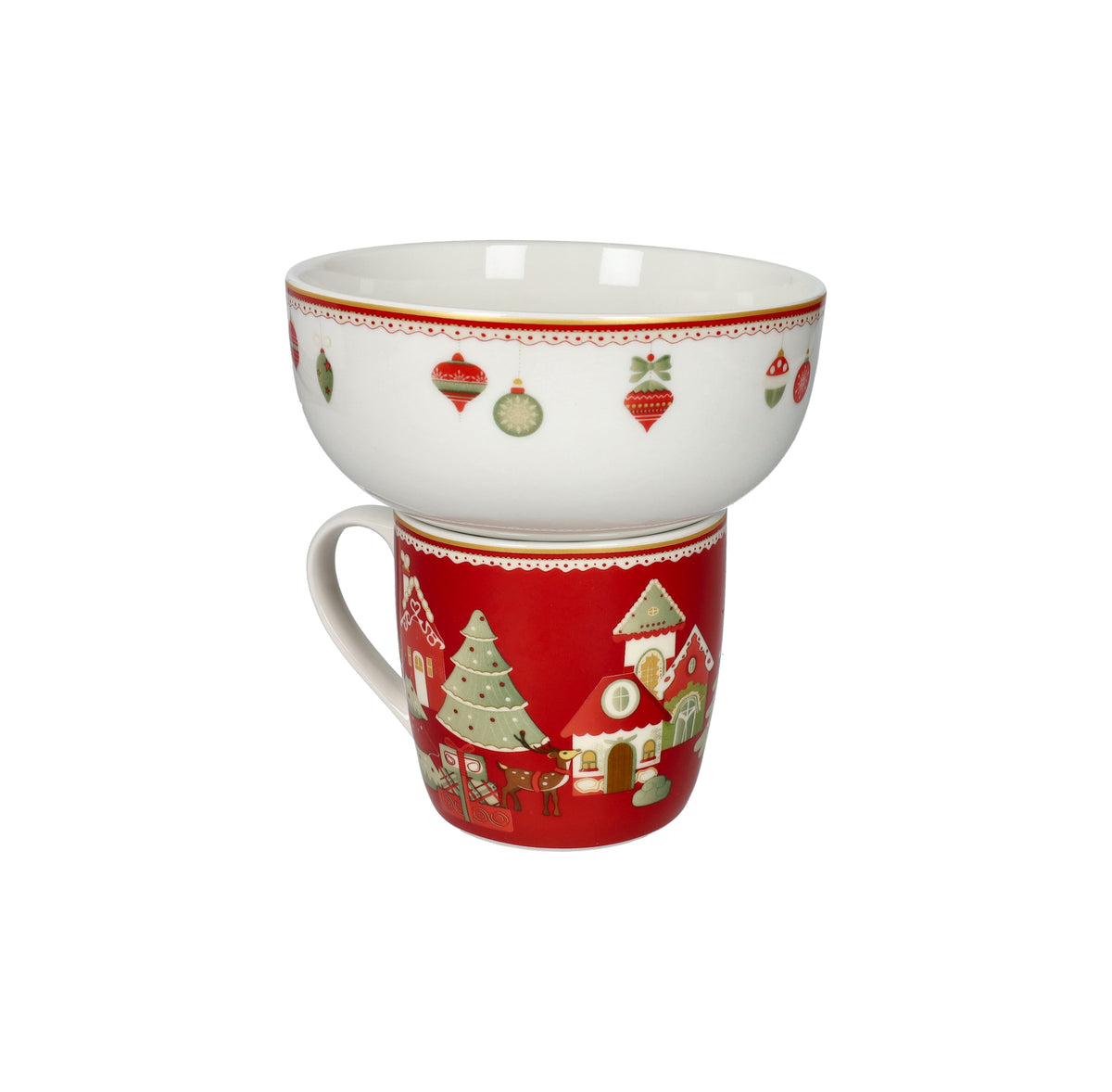 MUG C/CIOTOLA VILLAGGIO IN FESTA SET 2 PZ 80380