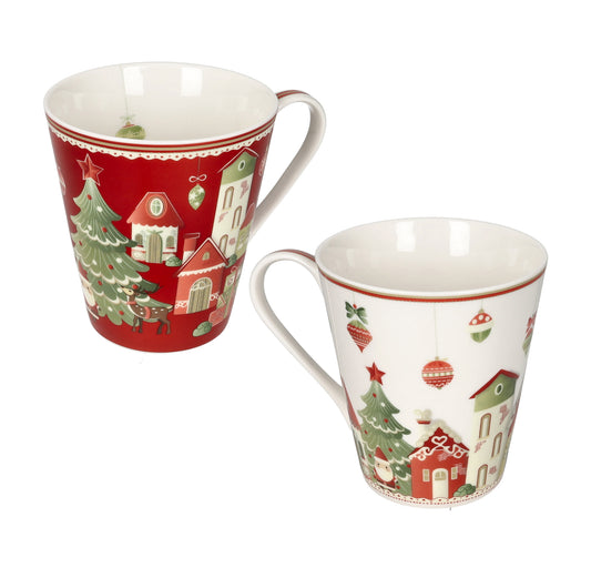 MUG VILLAGGIO IN FESTA SET 2 PZ 80369