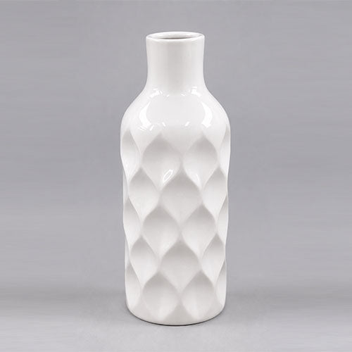 VASO BOTTIGLIA BIANCO CERAMICA ST306107 CM-10.1X10.1X29