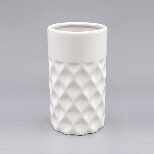 VASO CILINDRICO BIANCO CERAMICA ST306113 CM-9.2X9.2X15
