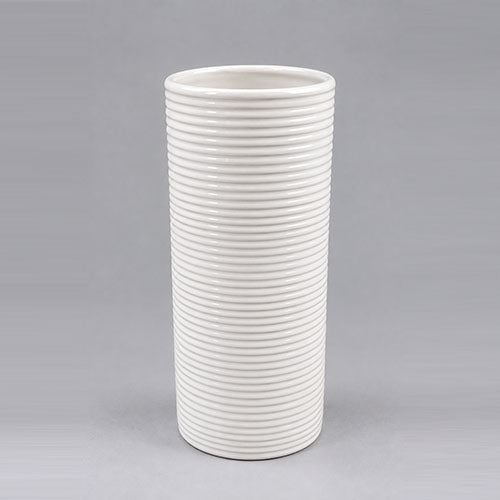 VASO CILINDRICO BIANCO CERAMICA ST306121 CM-12X12X24