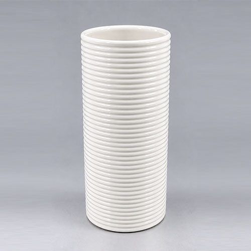 VASO CILINDRICO BIANCO CERAMICA ST306122 CM-12X12X28