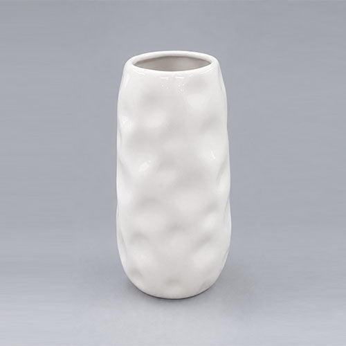 VASO MARTELLATO BIANCO CERAMICA ST306123 CM-11X11X24