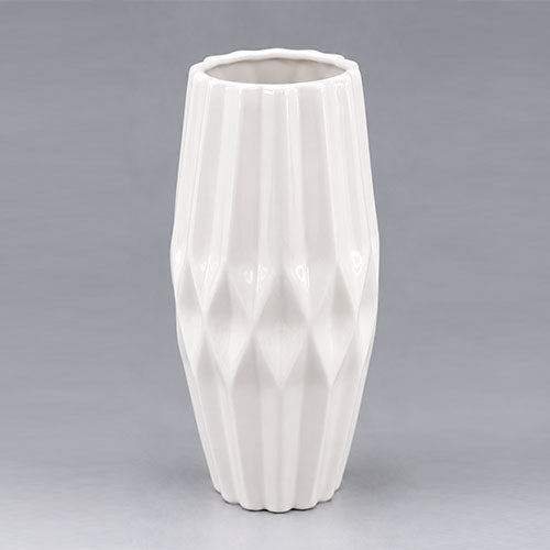 VASO ROMBO BIANCO CERAMICA ST306125 CM-11X11X24