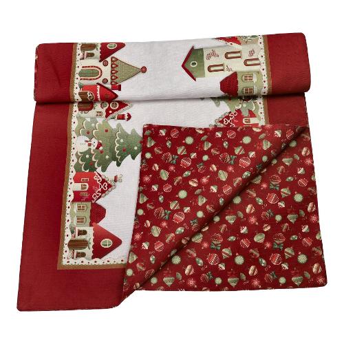 VILLAGGIO IN FESTA RUNNER DOUBLE FACE 45X140