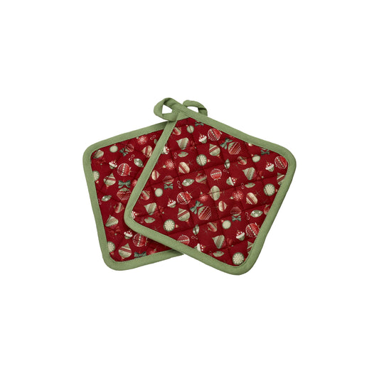 VILLAGGIO IN FESTA SET 2 PRESINE MICRO ROSSO 18X18