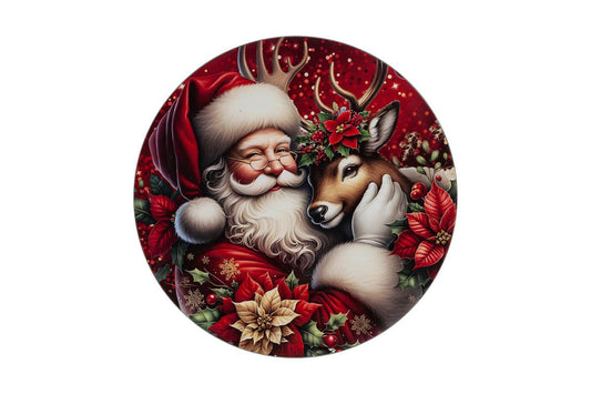 VASSOIO NATALIZIO MELAMINA BABBO NATALE DIAM.33 39435