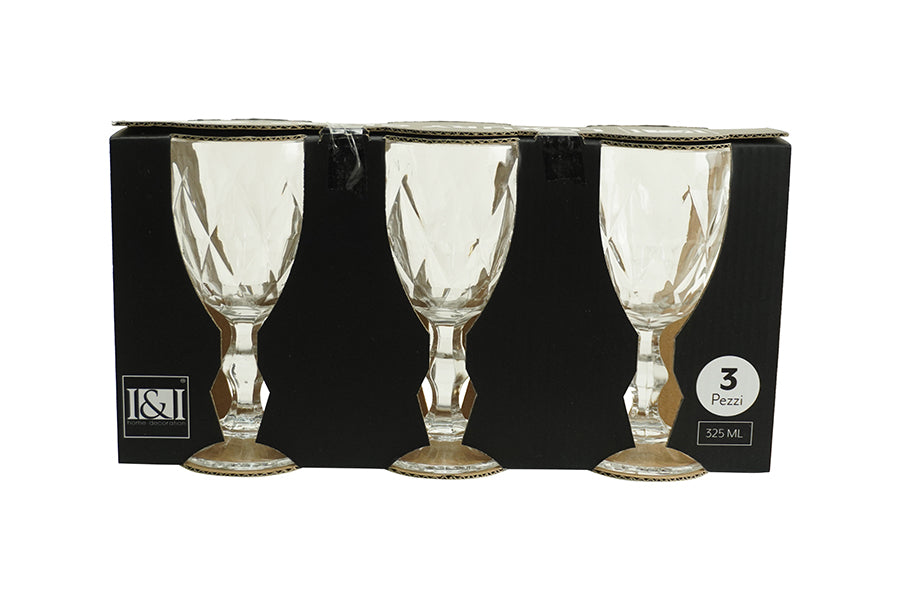 SET 3 CALICI H.17 325ML M.573 TRASPARENTE 2709147