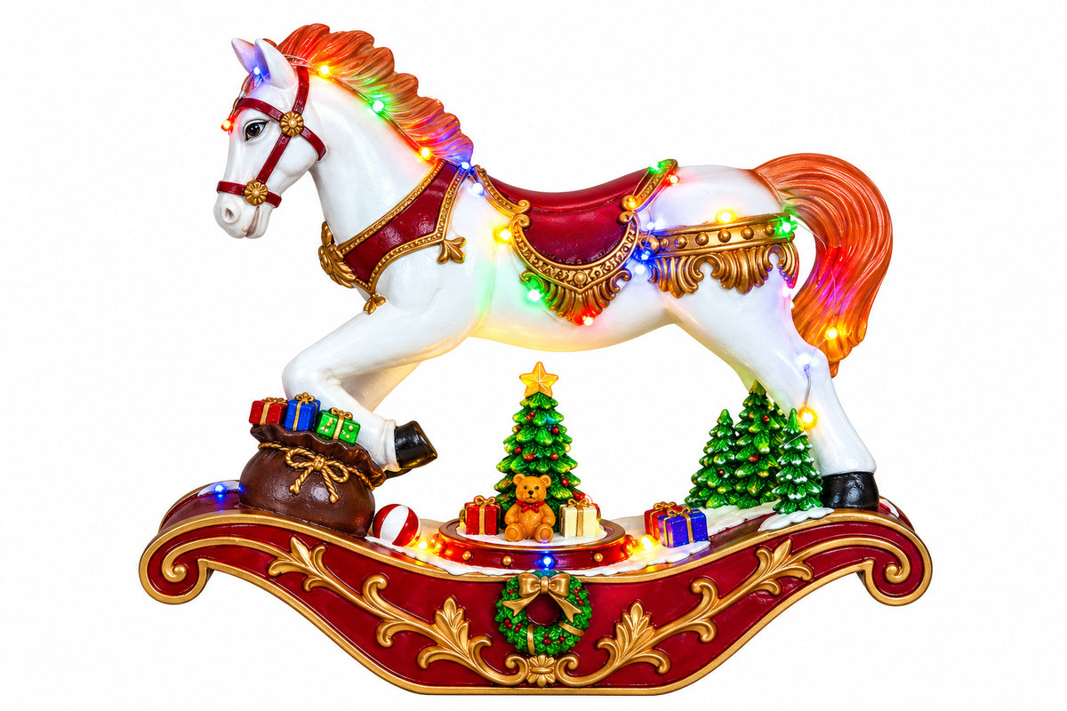 CAVALLO C/LED+MUSICA+MOVIMENTO M.86 34X34X69 USB+BATT. 6861061
