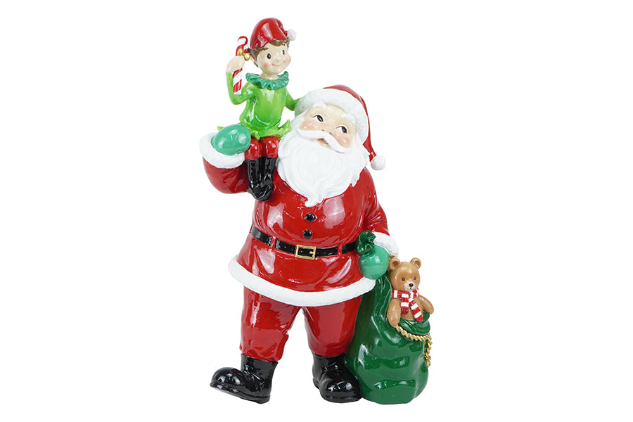 STATUINA BABBO E ELFO 20,8X12X33 M.56B 7348010