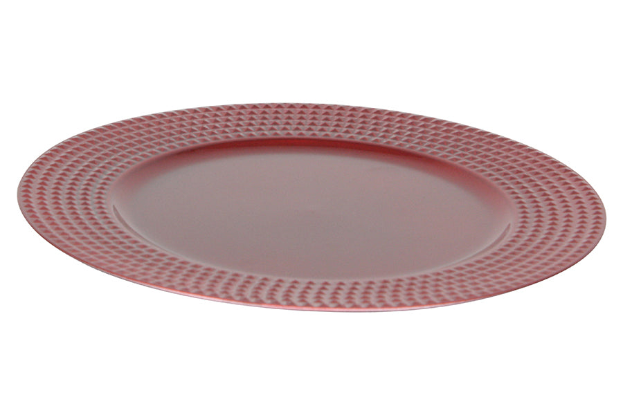 SOTTOPIATTO DECORATO CM.33 M.25YJ012 ROSSO 33642054