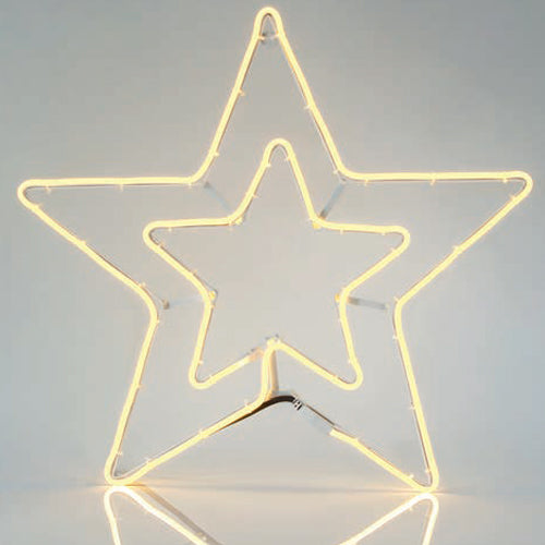 DOPPIA STELLA LUCE LED  BIANCO CALDO 56x58 cm  IP44  600-23032