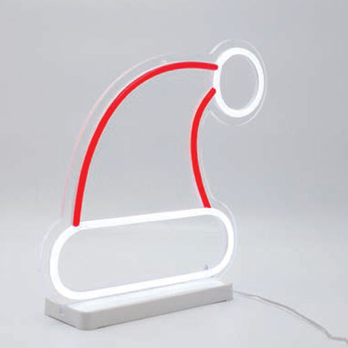 CAPPELLO DI BABBO NATALE CON BASE LED ROSSO E BIANCO 30X27 IP44  600-23117