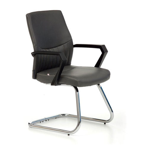 POLTRONA SAKE FISSA ECOPELLE GRIGIO #cat