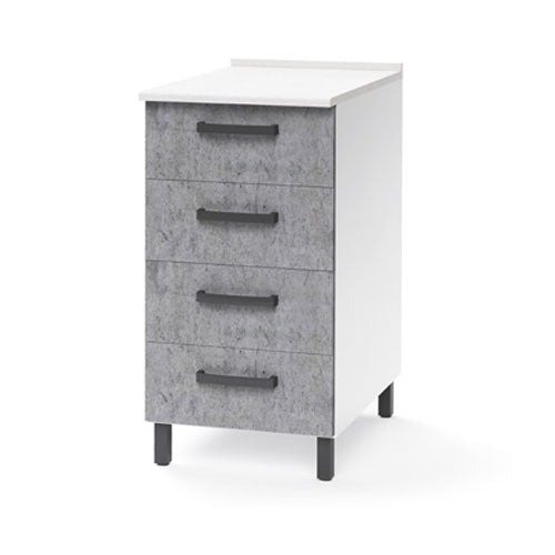 CASSETTIERA "40" BIANCO-CEMENTO LIN #cat