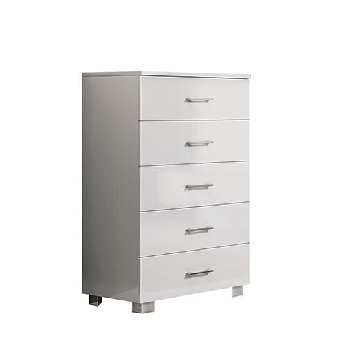 SETTIMINO 5 CASSETTI 60 CM BIANCO LUCIDO SET60BILU SAV #cat