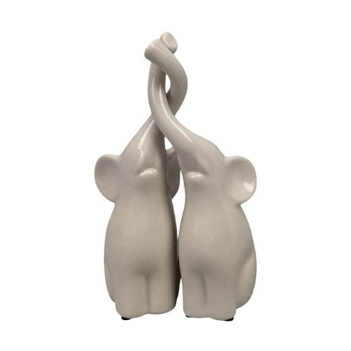 COPPIA ELEFANTI 26 CM TORTORA ST113539 SIRO TIME