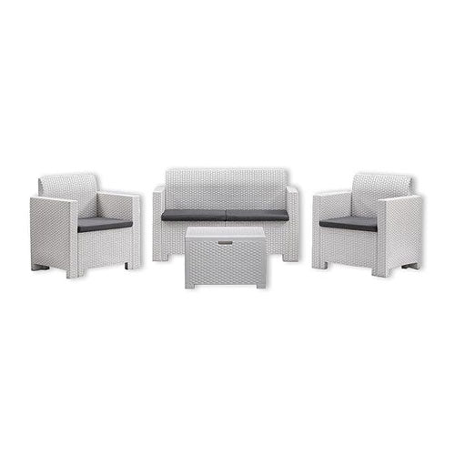 SET GIARDINO "NEBRASKA" 4 POSTI  BIANCO #cat