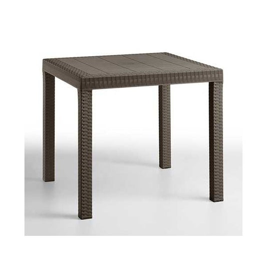 TAVOLO DALLAS MARRONE 80X80 #CAT