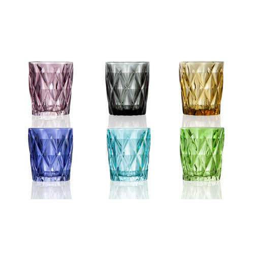 BICCHERE 6 PZ COLORI ASSORTITI "DIAMANTE" 54111 BRANDANI