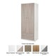 ARMADIO 210 2 ANTE 2 CASSETTI BIANCO FRASSINATO-OLMO LIN #cat