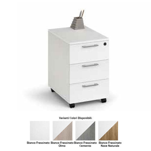 CASSETTIERA PER UFFICIO BIANCO FRASSINATO LIN #cat