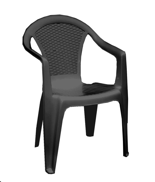 SEDIA RATTAN KORA ANTRACITE C/BRACCIOLI 189566 VIS