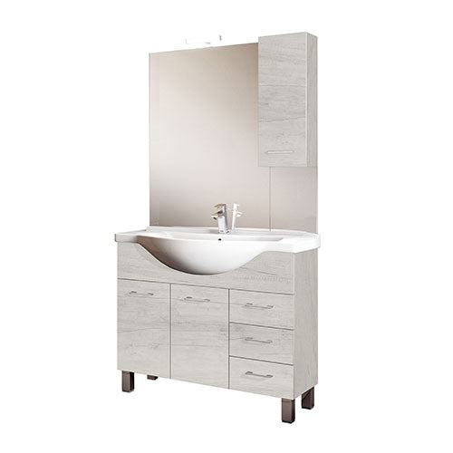 MOBILE BAGNO "GAIA"105 CM QUERCIA BIANCA GAIA1105QUBIGA SAV #cat