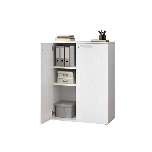 MODULO PER UFFICIO "129" CON 2 ANTE BIANCO FRASSINATO LIN #cat