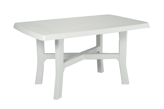 TAVOLO RESINA RODANO BIANCO 138X88 189544 #CAT