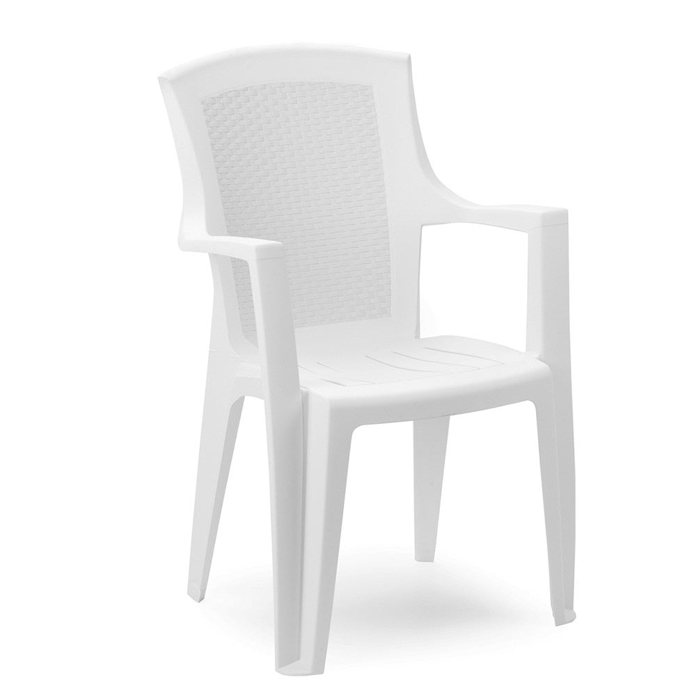 SEDIA RATTAN EDEN BIANCA C/BRAC 189567 #CAT