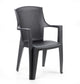 SEDIA RATTAN EDEN ANTRACITE C/BRAC 189568#CAT