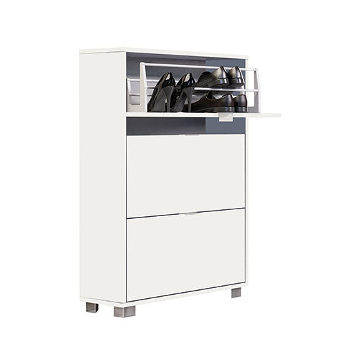 SCARPIERA DOPPIA 3 RIBALTE BIANCO LUCIDO SC002BILU SAV #cat
