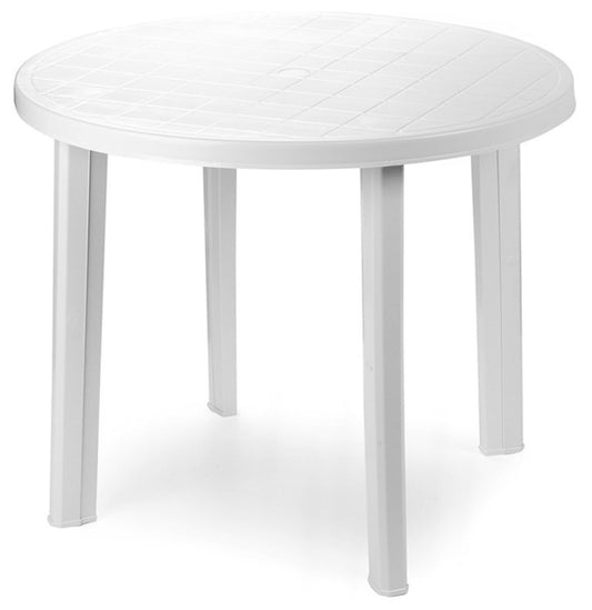 TAVOLO TONDO BIANCO 90X90XH72 203542  #CAT