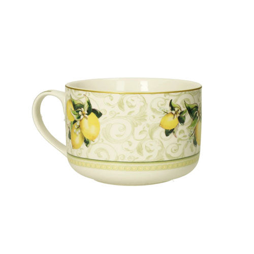 TAZZA COLAZIONE "LIMONI" BIANCO 52757 BRANDANI