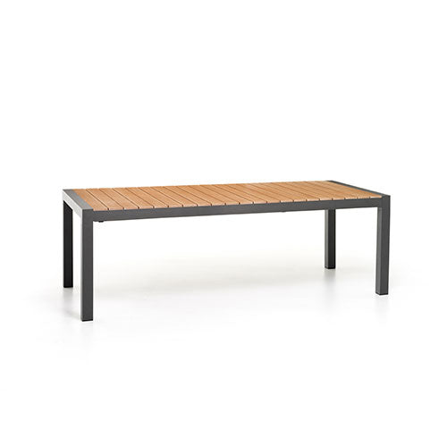 TAVOLO ALLUNGABILE "SANTORINI" 225-295 X 100 CM ANTRACITE #cat