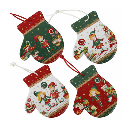 SOTTOBICCHIERI DECORATION GUANTO 4 PZ "ELFOMAGIA" 84555 BRANDANI