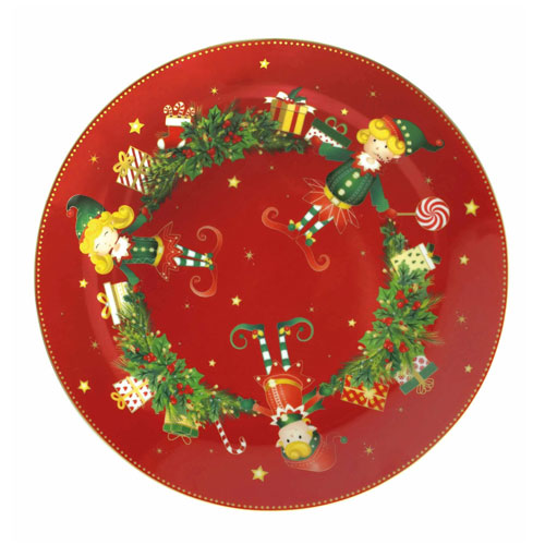 PIATTO PORTATA "ELFOMAGIA" ROSSO 84550 BRANDANI