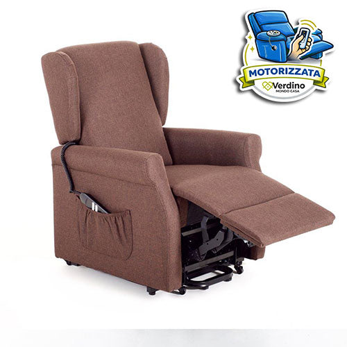 POLTRONA RELAX MOTORIZZATA "CHIARA" 2 MOTORI MARRONE M0657DL-09 #cat